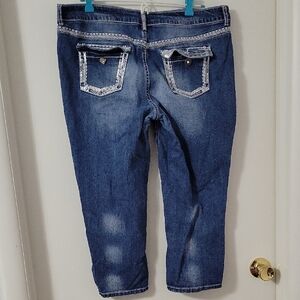 Women's Blue Jeans with White Stitching